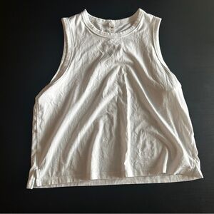 Lululemon Athletica White Muscle Tee Crop Top